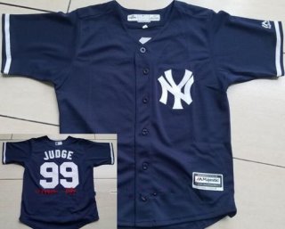 Men's New York Yankees #99 Aaron Judge Navy Blue Alternate Stitched MLB Majestic Cool Base Jersey