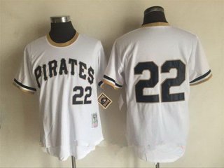 Men's Pittsburgh Pirates #22 Andrew McCutchen White Pullover Cooperstown Collection Stitched MLB Jersey by Mitchell & Ness