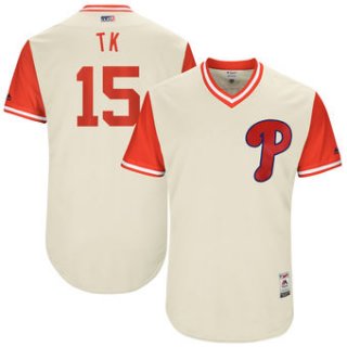 Men's Philadelphia Phillies Ty Kelly TK Majestic Tan 2017 Players Weekend Authentic Jersey