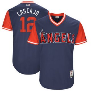 Men's Los Angeles Angels Martin Maldonado Cascajo Majestic Navy 2017 Players Weekend Authentic Jersey