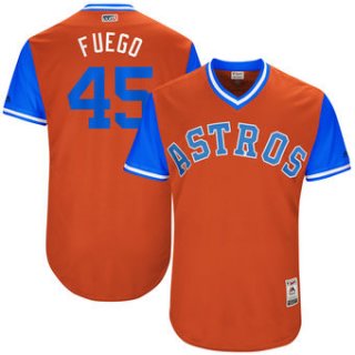 Men's Houston Astros Michael Feliz Fuego Majestic Orange 2017 Players Weekend Authentic Jersey