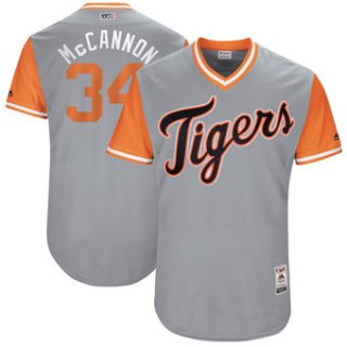 Men's Detroit Tigers James McCann McCannon Majestic Gray 2017 Players Weekend Authentic Jersey