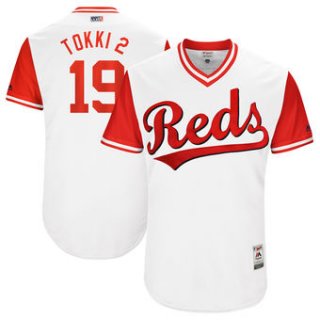 Men's Cincinnati Reds Joey Votto Tokki 2 Majestic White 2017 Players Weekend