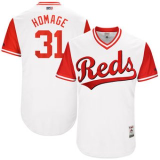 Men's Cincinnati Reds Drew Storen Homage Majestic White 2017 Players Weekend Authentic Jersey