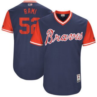 Men's Atlanta Braves Jose Ramirez Rami Majestic Navy 2017 Players Weekend Authentic Jersey