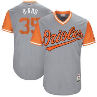 Men's Baltimore Orioles Brad Brach B-Rad Majestic Gray 2017 Players Weekend Authentic Jersey