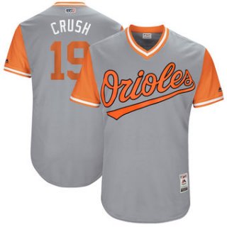 Men's Baltimore Orioles Chris Davis Crush Majestic Gray 2017 Players Weekend Authentic Jersey