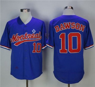 Mitchell And Ness BP Expos #10 Andre Dawson Blue Throwback Stitched MLB Jersey