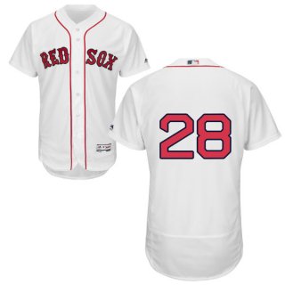 Boston Red Sox #28 J. D. Martinez White Flexbase Authentic Collection Stitched MLB Jersey