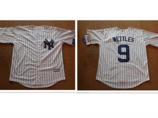 New York Yankees #9 Graig Nettles White Button Baseball Jersey