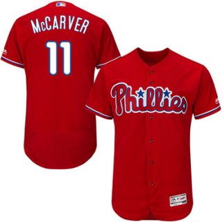 Philadelphia Phillies #11 Tim McCarver Red Flexbase Authentic Collection Stitched MLB Jersey