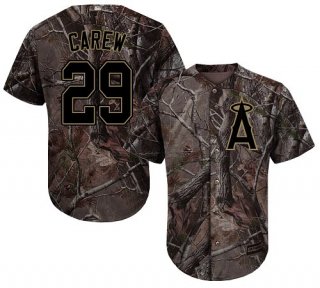 LA Angels of Anaheim #29 Rod Carew Camo Realtree Collection Cool Base Stitched MLB Jersey