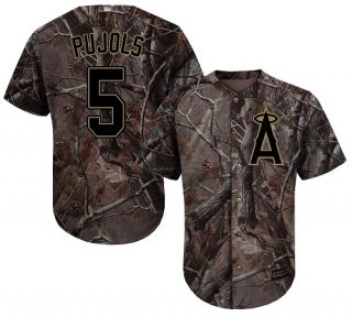 LA Angels of Anaheim #5 Albert Pujols Camo Realtree Collection Cool Base Stitched MLB Jersey