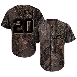 Atlanta Braves #20 Preston Tucker Camo Realtree Collection Cool Base Stitched MLB Jersey