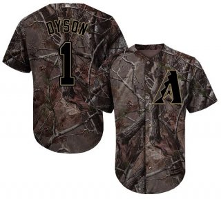 Arizona Diamondbacks #1 Jarrod Dyson Camo Realtree Collection Cool Base Stitched MLB Jersey