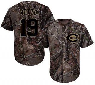 Cincinnati Reds #19 Joey Votto Camo Realtree Collection Cool Base Stitched MLB Jersey