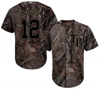 Tampa Bay Rays #12 Wade Boggs Camo Realtree Collection Cool Base Stitched MLB Jersey