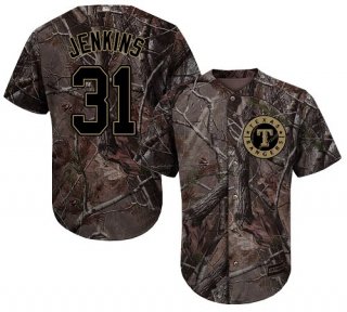 Texas Rangers #31 Ferguson Jenkins Camo Realtree Collection Cool Base Stitched Baseball Jersey