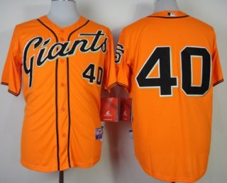 San Francisco Giants #40 Madison Bumgarner Orange Jersey