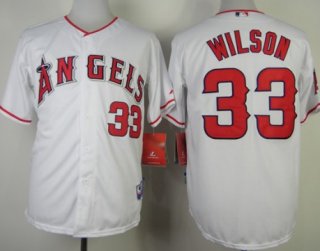 LA Angels of Anaheim #33 C.J. Wilson White Jersey