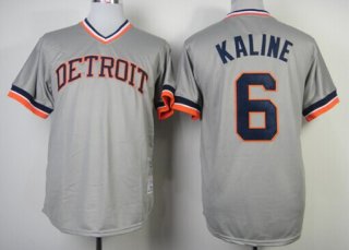 Detroit Tigers #6 Al Kaline 1984 Gray Pullover Throwback Jersey