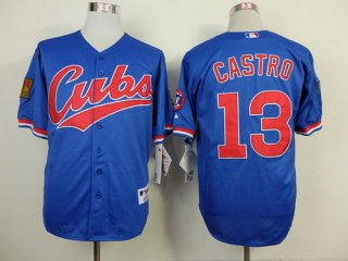 Chicago Cubs #13 Starlin Castro 1994 Blue Jersey