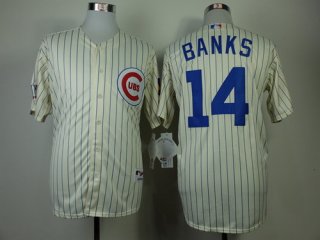 Chicago Cubs #14 Ernie Banks 1969 Cream Jersey