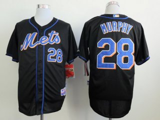 New York Mets #28 Daniel Murphy Black Jersey