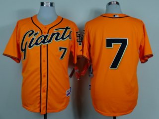 San Francisco Giants #7 Gregor Blanco Orange Jersey