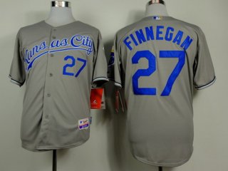 Kansas City Royals #27 Brandon Finnegan Gray Jersey