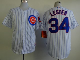 Chicago Cubs #34 Jon Lester White Jersey