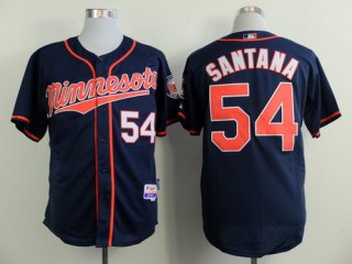 Minnesota Twins #54 Ervin Santana Navy Blue Jersey