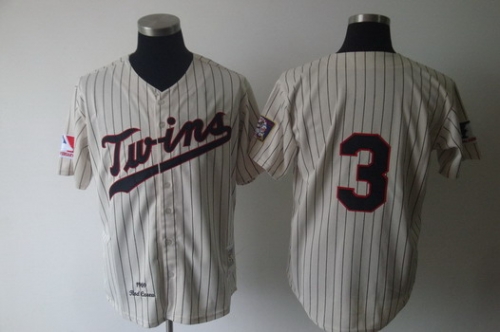 Minnesota Twins #3 Harmon Killebrew 1969 Cream Throwback Jersey