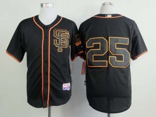 San Francisco Giants #25 Barry Bonds 2015 Black SF Edition Cool Base Jersey