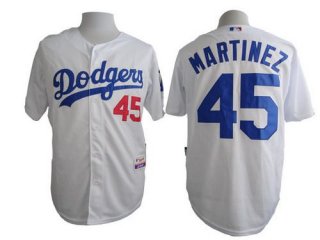 Men's Los Angeles Dodgers #45 Pedro Martinez White Jersey