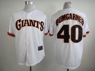 Men's San Francisco Giants #40 Madison Bumgarner 1989 Turn Back The Clock White Throwback Jersey