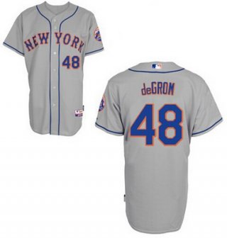 Men's New York Mets #48 Jacob DeGrom Gray Jersey