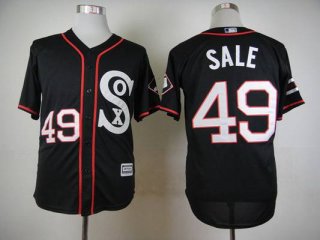 Men's Chicago White Sox #49 Chris Sale 2015 Black Jersey