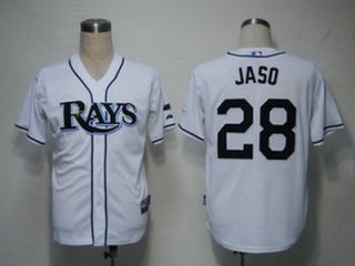 MLB Jerseys Tampa Bay Rays 28 Jaso White Cool Base