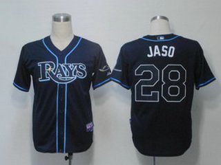 MLB Jerseys Tampa Bay Rays 28 Jaso Dark Blue Cool Base