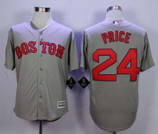 Men's Boston Red Sox #24 David Price Grey New Cool Base Jersey