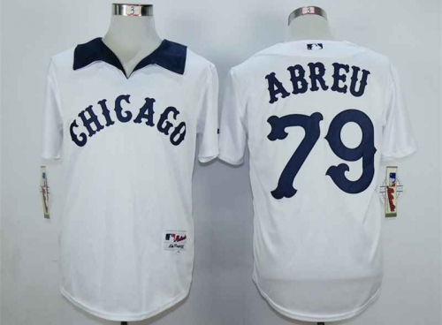 Men's Chicago White Sox #79 Jose Abreu White 1976 Turn Back The Clock Jersey