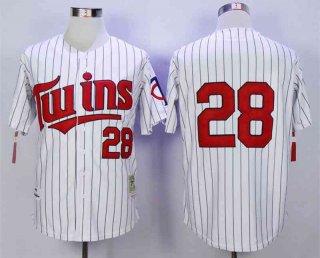 Men's Minnesota Twins #28 Bert Blyleven White 1991 Throwback Jersey