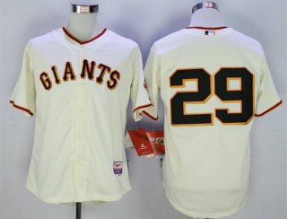 Men's San Francisco Giants #29 Hector Sanchez Cream Cool Base Jersey