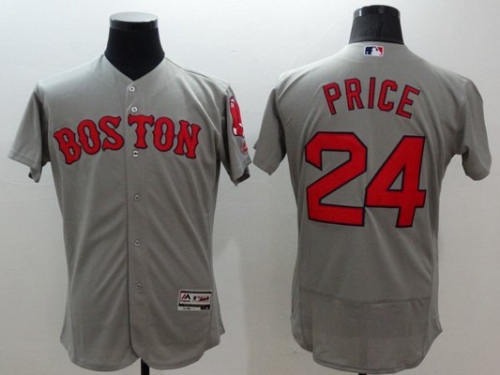 Men's Boston Red Sox #24 David Price Gray Flexbase 2016 MLB Player Jersey