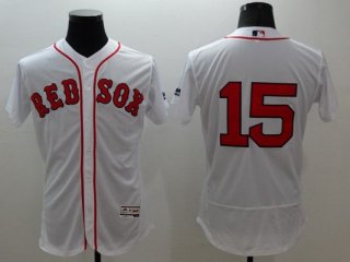 Men's Boston Red Sox #15 Dustin Pedroia White Flexbase 2016 MLB Player JerseyJersey