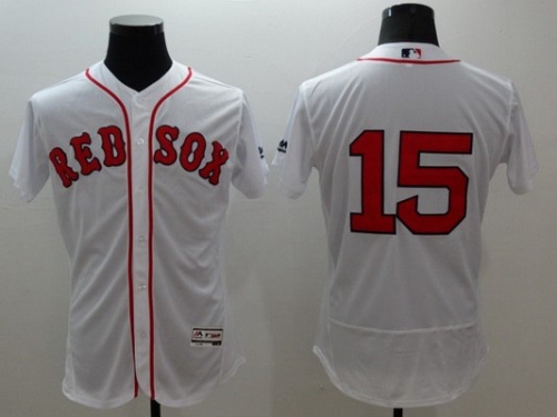 Men's Boston Red Sox #15 Dustin Pedroia White Flexbase 2016 MLB Player JerseyJersey