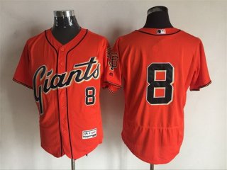 Men's San Francisco Giants #8 Hunter Pence Orange 2016 Flexbase Majestic Baseball Jersey