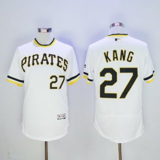 Men's Pittsburgh Pirates #27 Jung-ho Kang White Pullover 2016 Flexbase Majestic Baseball Jersey