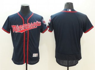 Men's Minnesota Twins Blank Navy Blue 2016 Flexbase Majestic Baseball Jersey